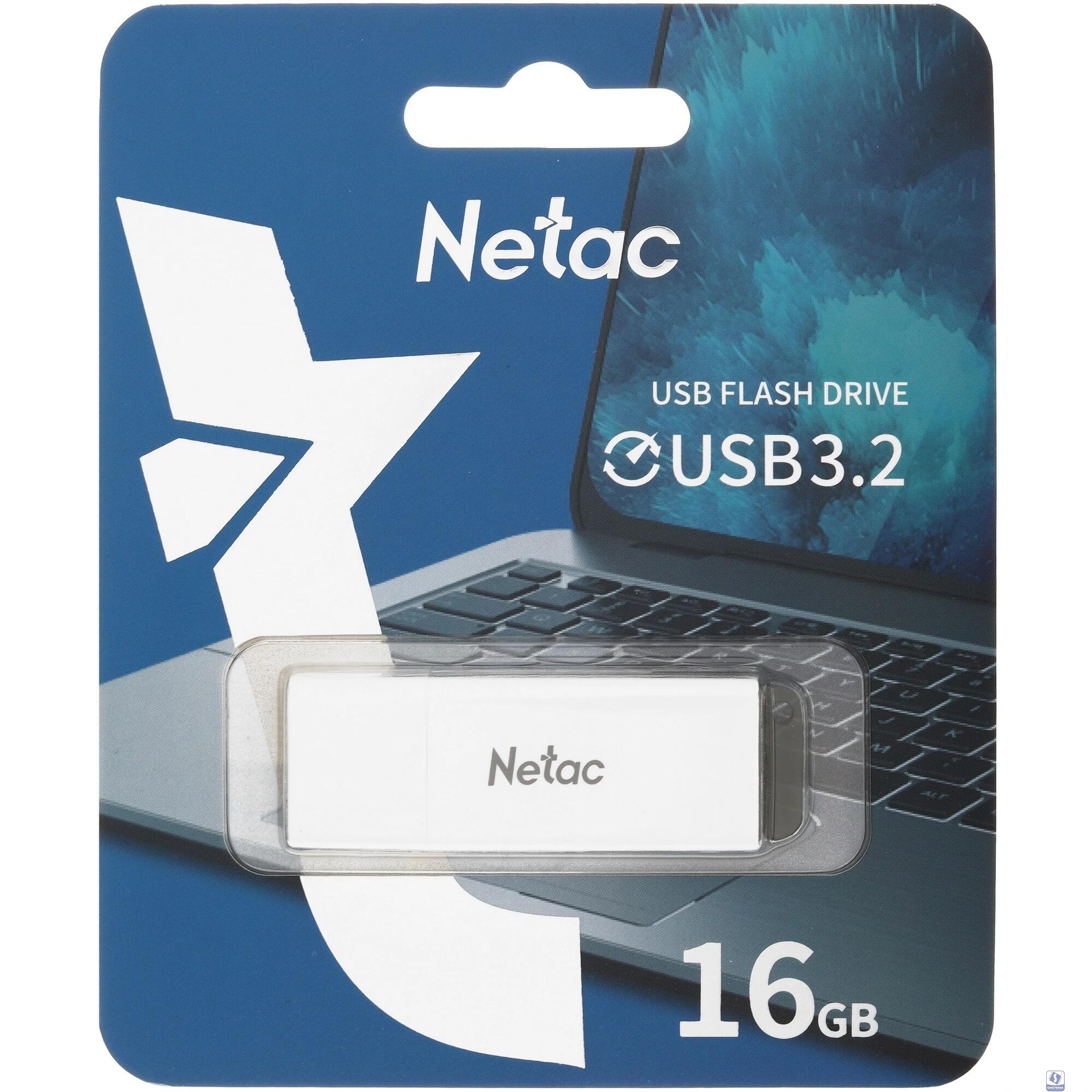 Netac USB Drive 16GB  NT03U185N-016G-32WH U185 USB3.0 16GB, LED индикатор 