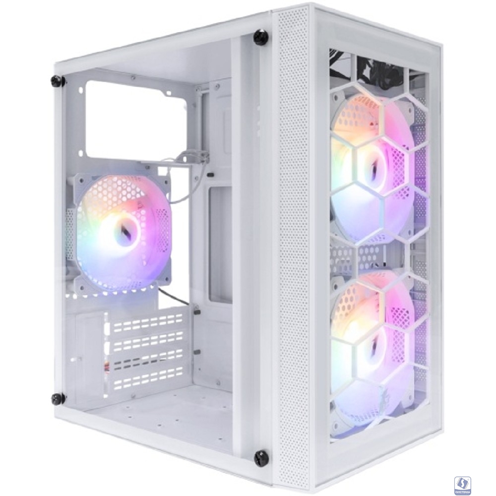 Повреждение упаковки 1STPLAYER FIREBASE X1 White / mATX / 3x120mm LED fans / X1-WH-3F1-W