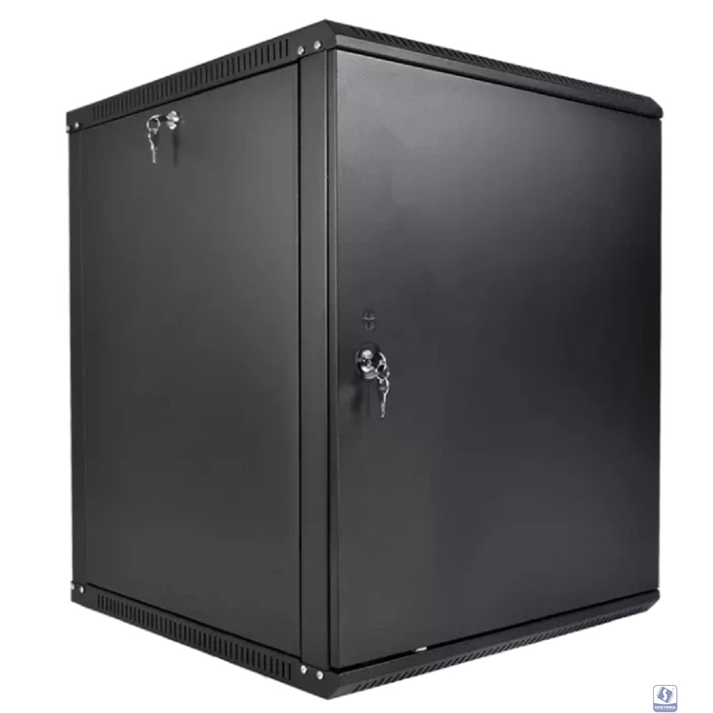 ЦМО Шкаф телекоммуникационный настенный разборный ЭКОНОМ 18U (600 x 350) дверь металл, цвет черный (ШРН-Э-18.350.1-9005)