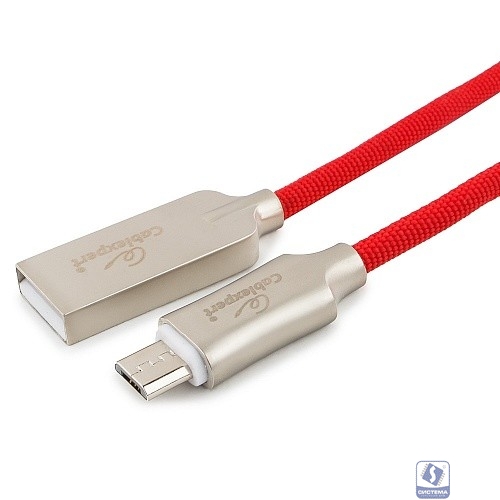 Cablexpert Кабель USB 2.0 CC-P-mUSB02R-1M AM/microB, серия Platinum, длина 1м, красный, блистер	