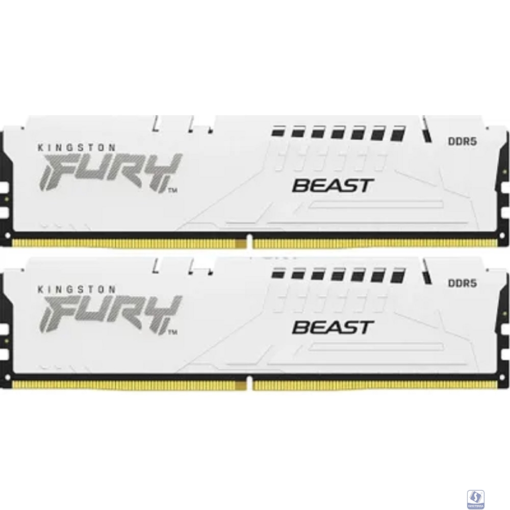 Kingston 32GB 5200MT/s DDR5 CL40 DIMM (Kit of 2) FURY Beast White XMP KF552C40BWK2-32