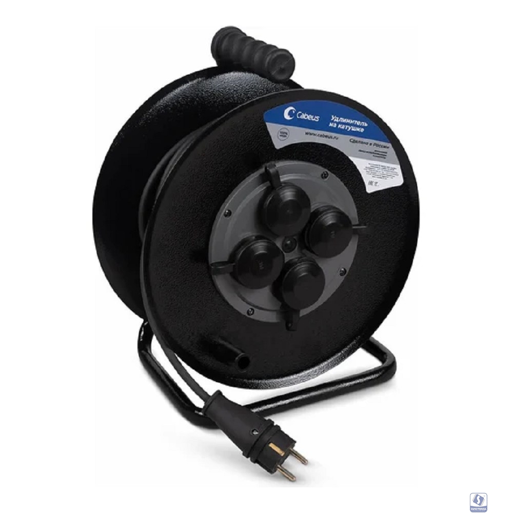Cabeus EC-C-3.5-FR-G-30-IP44 Удлинитель силовой КГ 3500 Вт 30м на металлической катушке IP 44 (c/з)