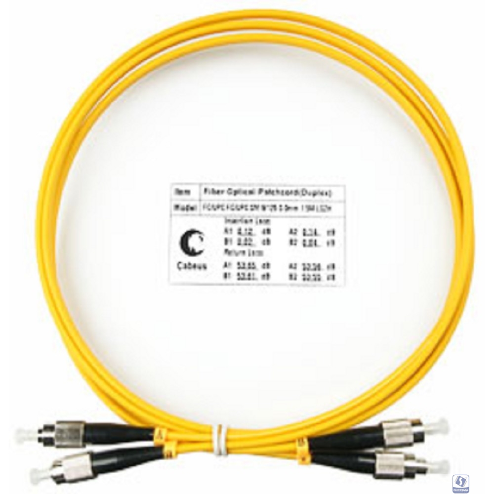 Cabeus FOP(d)-9-FC-FC-1,5m Шнур оптический duplex FC-FC 9/125 sm 1,5м LSZH