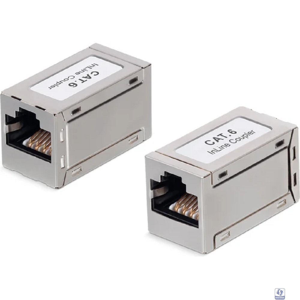 Cabeus CA-8p8c-C6-SH Проходной адаптер, RJ45-RJ45 (8p8c), категория 6, экранированный