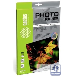 Cactus CS-MA419050 Бумага A4/190г/м2/50л./белый матовое для струйной печати