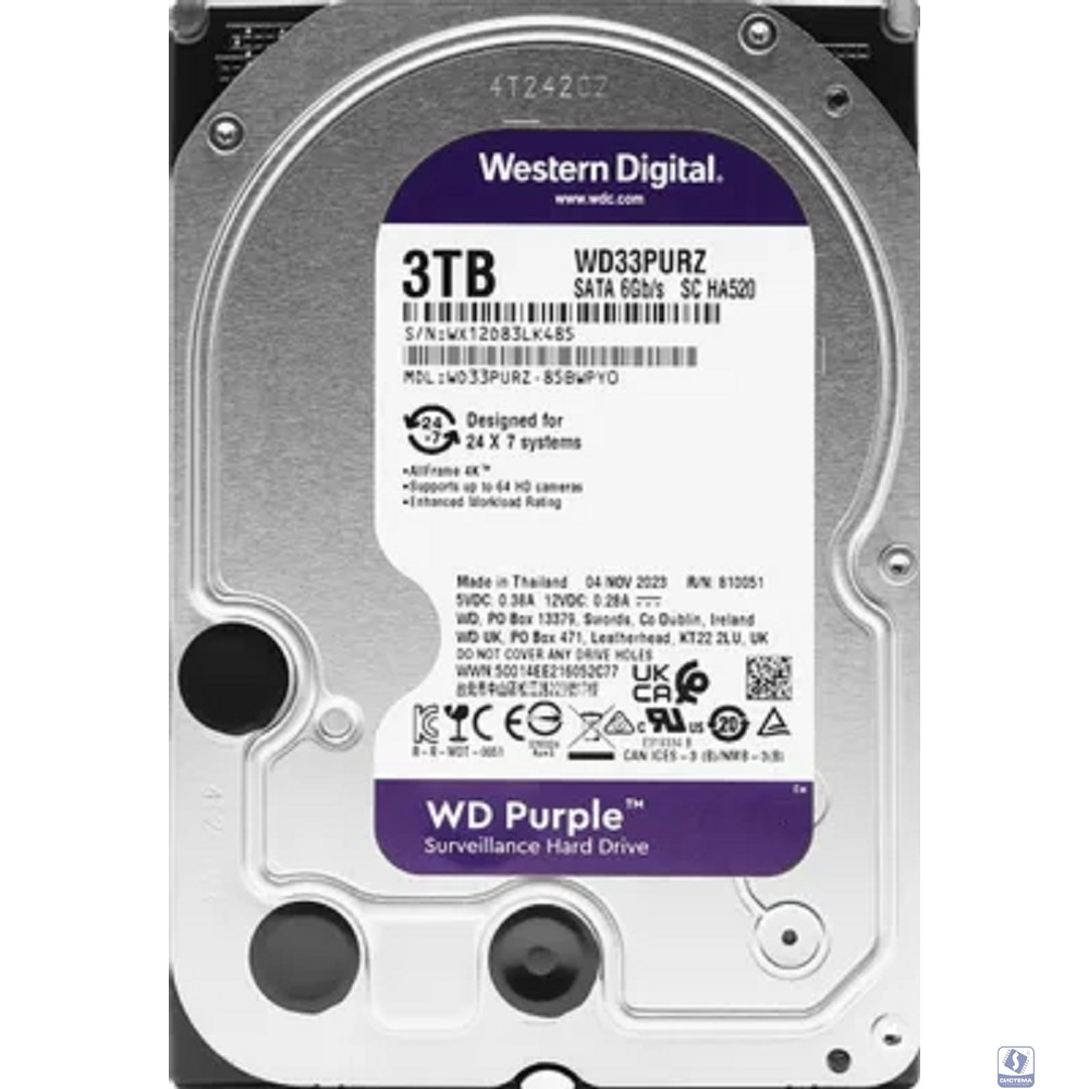 3TB WD Purple (WD33PURZ) 