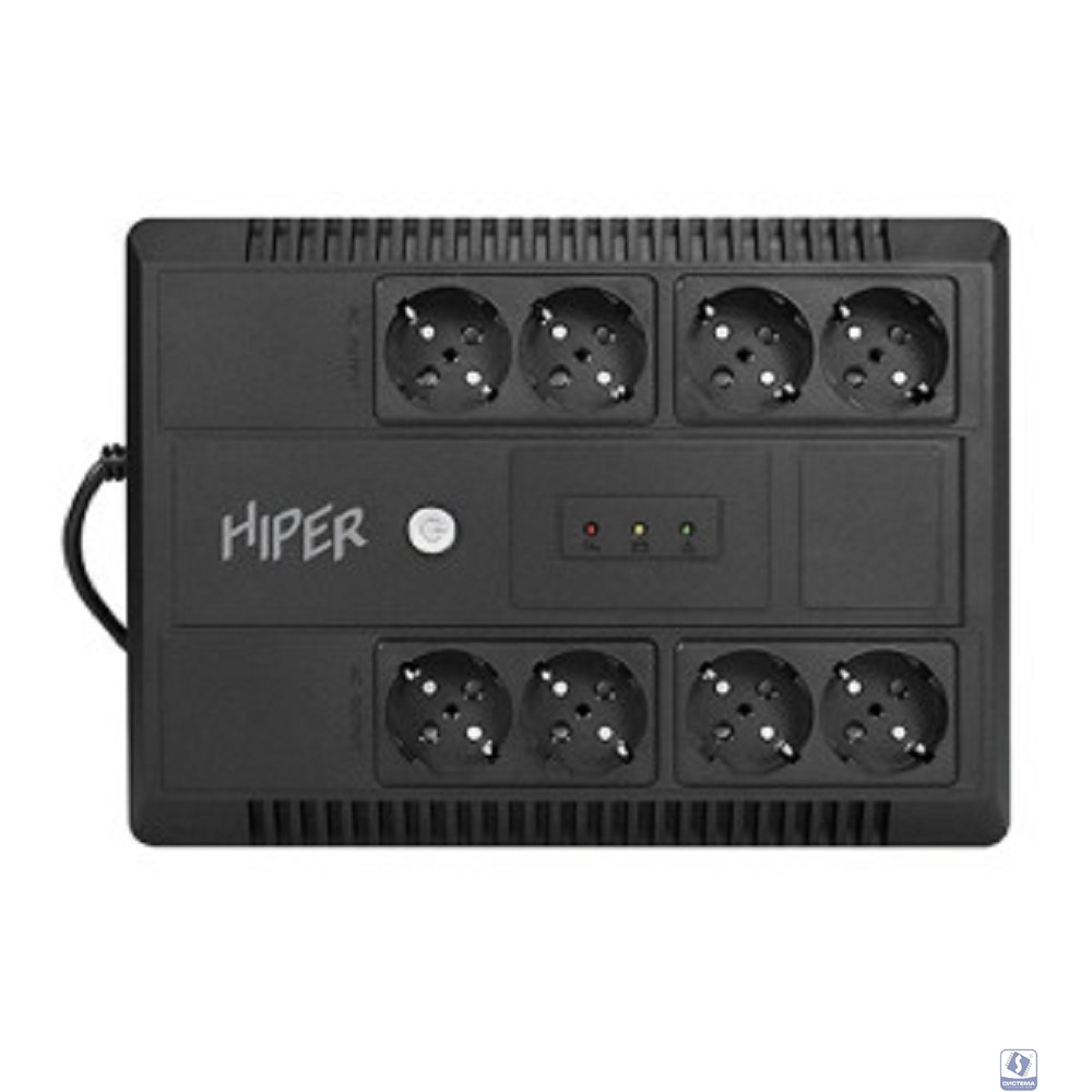 ИБП HIPER INLine LM-1000: Линейно-интерактивный 1000VA/600W Розетки: 8 CEE АКБ: Свинцово-кислотная, 12В / 9 Ач