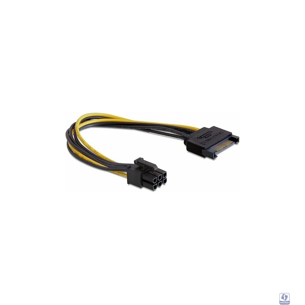 Cablexpert Разветвитель питания SATA->PCI-Express 6pin, для подключения в/к PCI-Е (6pin) к б/п ATX (CC-PSU-SATA)