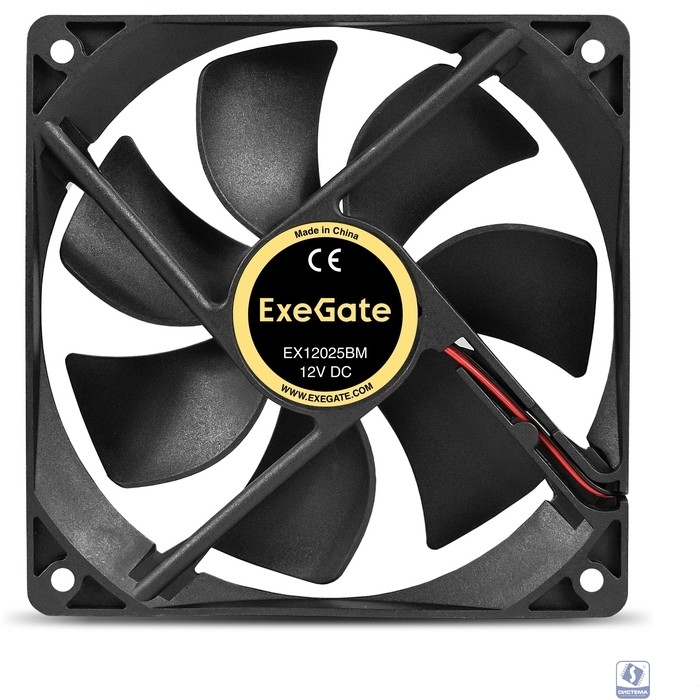 Exegate EX295245RUS Вентилятор 12В DC ExeGate EX12025BM (120x120x25 мм, 2-Ball (двойной шарикоподшипник), Molex, 1550RPM, 25dBA)