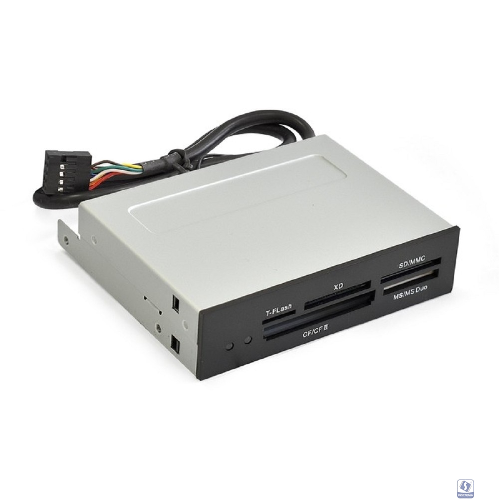 Exegate EX283581RUS Картридер USB2.0 ExeGate <CR-415> 3.5", мультиформатный: CF/SD/MMC/MS/MS Duo/MS pro/T flash, черный, металл