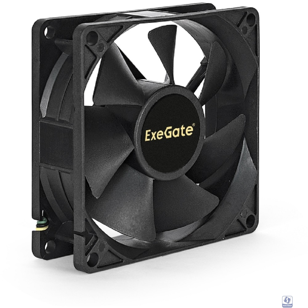 Exegate EX283377RUS Вентилятор ExeGate EX08025S3P, 80x80x25 мм, подшипник скольжения, 3pin, 1800RPM, 23dBA