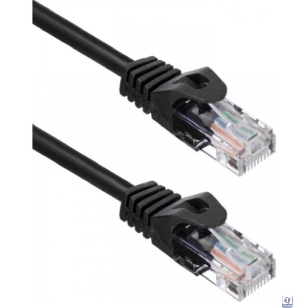 Кабель ACD Патч-корд ACD-LPU5C-10B |ACD-LPU5C-10B| Cat5e UTP 24AWG 4Pair, 7/0.18мм CU Черный, 1.0м, (741739)