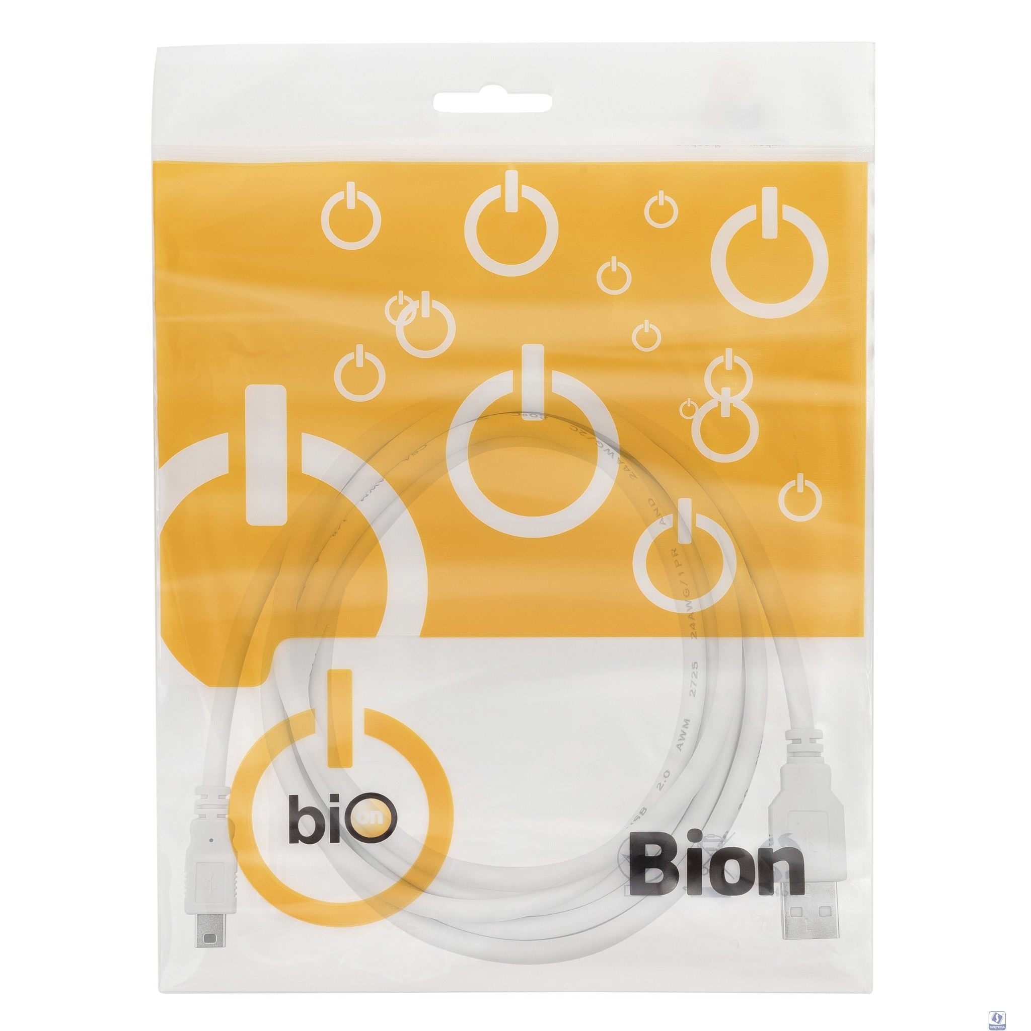 Bion Кабель интерфейсный USB 2.0 AM/miniBM 5P, 1.8 м, белый [BXP-CC-USB2-AM5P-018]