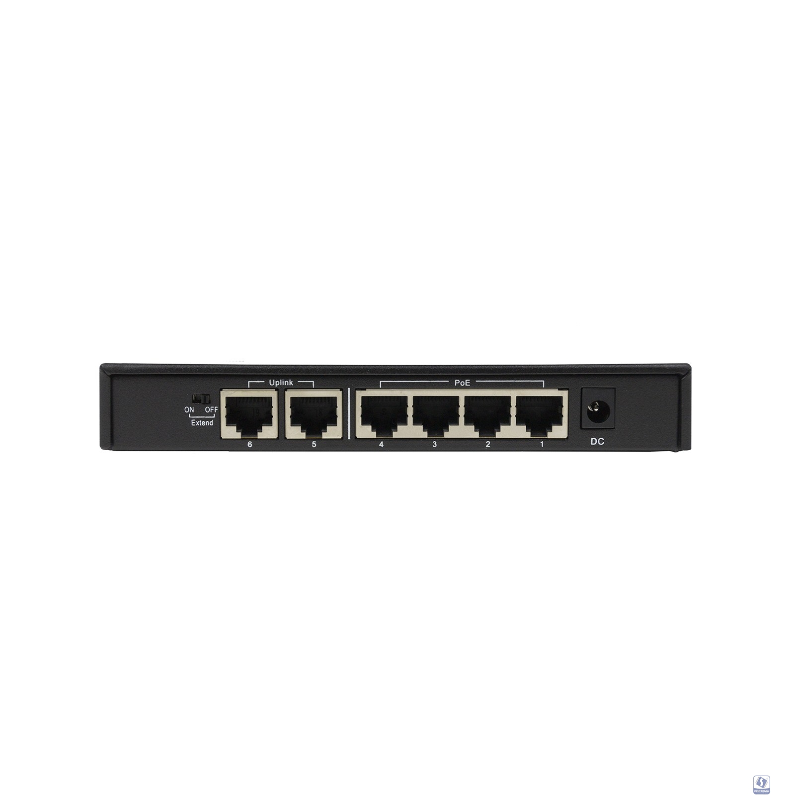 ORIGO OS1206P/60W/A1A Неуправляемый PoE-коммутатор 4x100Base-TX PoE+, 2x100Base-TX, PoE-бюджет 60 Вт, корпус металл