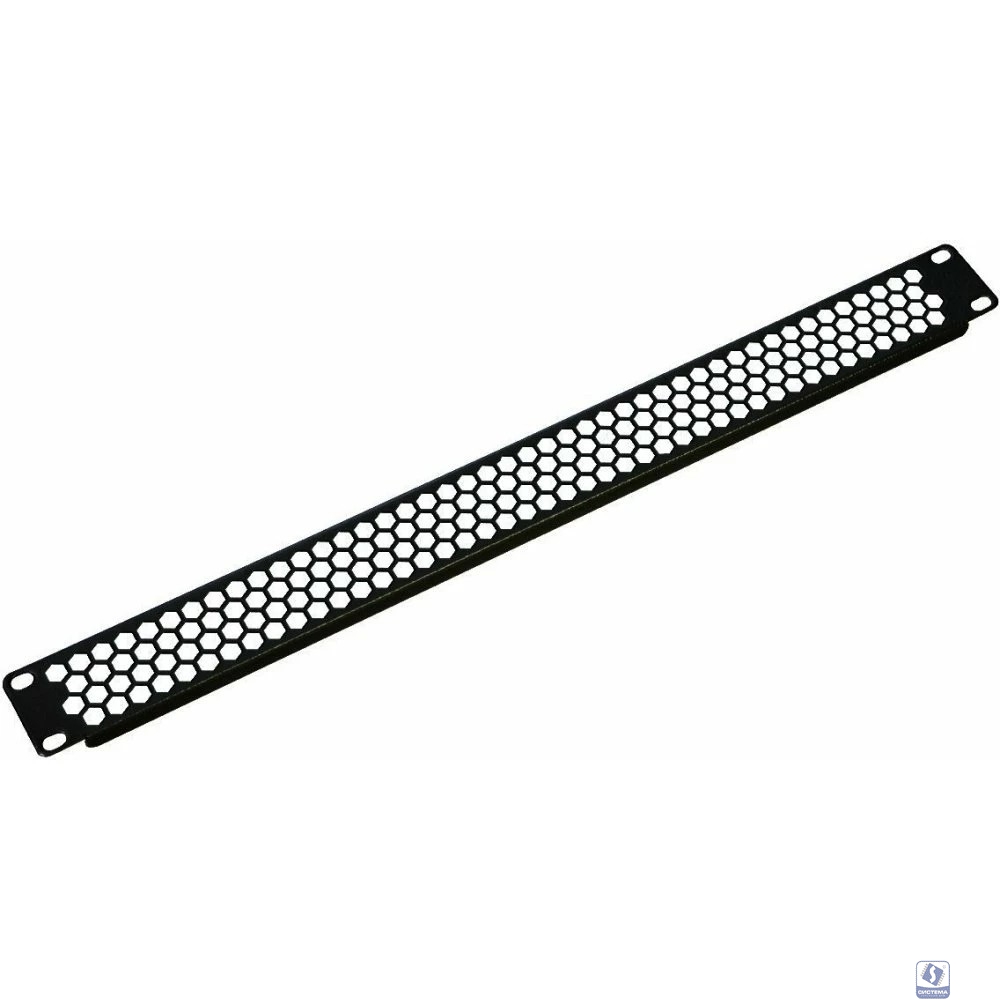 ЦМО Фальшпанель в шкаф 19" 1U перфорированная, цвет черный (ФП-1.4-9005)