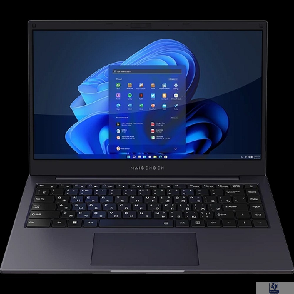 Maibenben Smart S14A-iN10UM [S14A-iN10UMA1SHURE0] 14"(FHD IPS)/ N100/8Gb/256Gb SSD/Dark Blue/Win11Home}