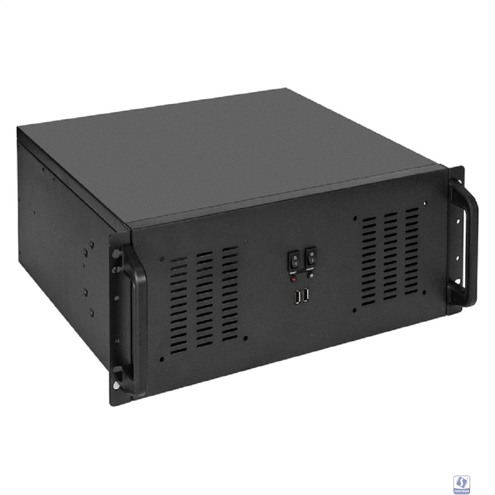 Exegate EX295872RUS Серверный корпус ExeGate Pro 4U350-02 <RM 19", высота 4U, глубина 350, БП 400ADS, 2*USB>