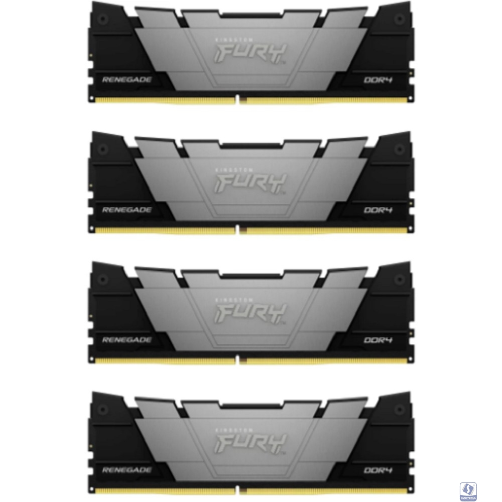 Kingston DDR4 DIMM 32GB 2666MHz  CL13 (Kit of 4) FURY Renegade Black