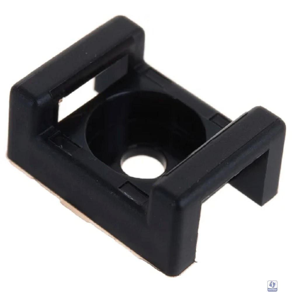 Rexant (07-2103) Площадка для крепления стяжки 22х16х4 мм, черная (100 шт/уп)