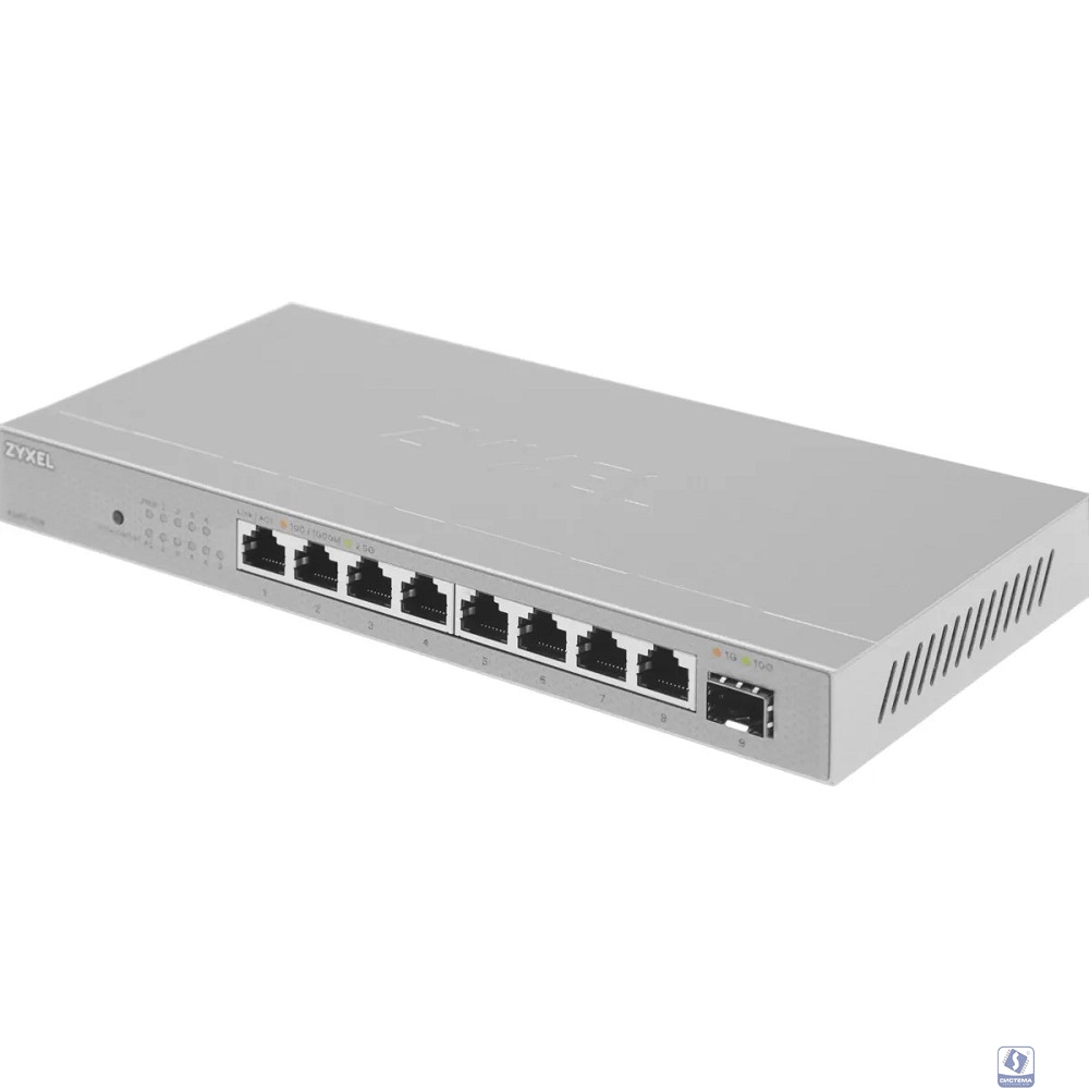 Коммутатор/ Мультигигабитный коммутатор Zyxel XMG-108, 8xRJ-45: 1/2.5G, 1xSFP+, настольный, бесшумный