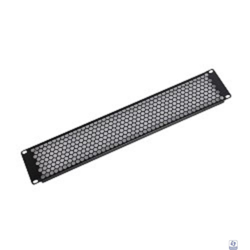 ЦМО Фальшпанель в шкаф 19" 2U перфорированная, цвет черный (ФП-2.4-9005)