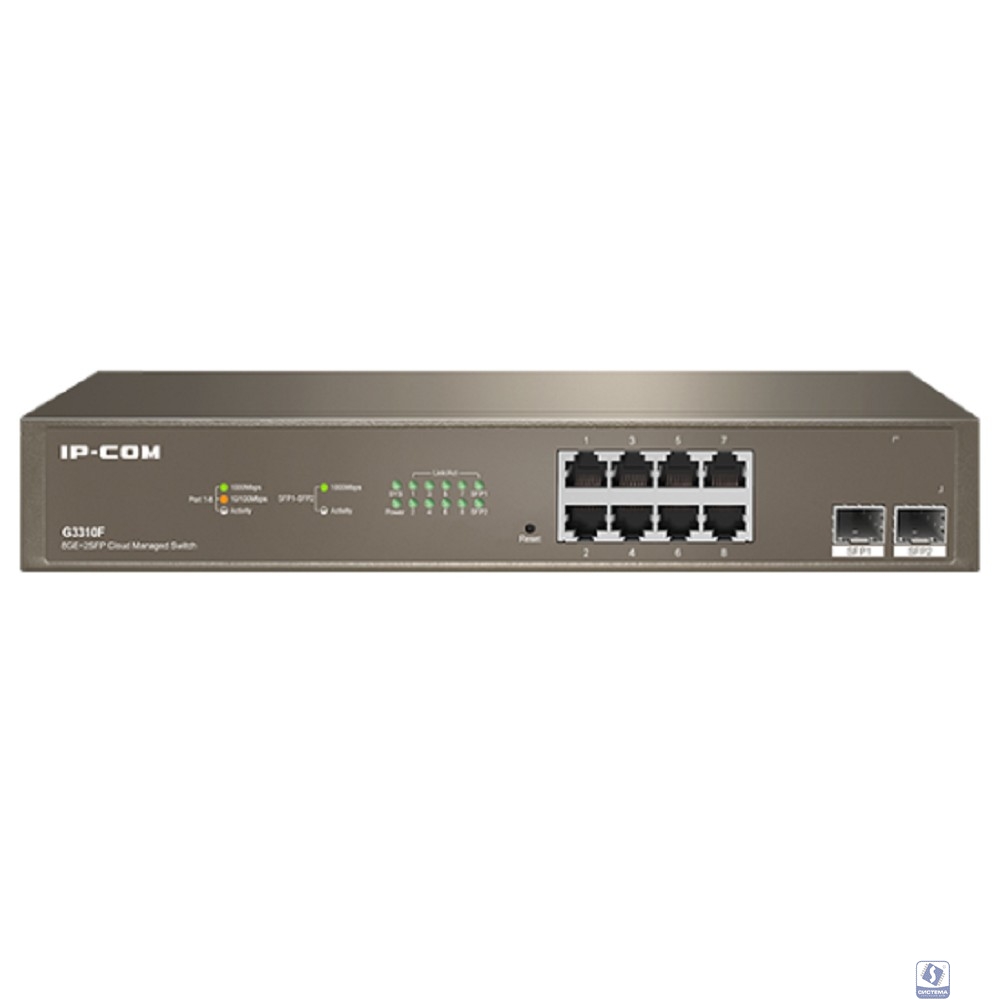 IP-COM G3310F Коммутатор Управляемый  8x10/100/1000Base-T+ 2x1000Base-X SFP