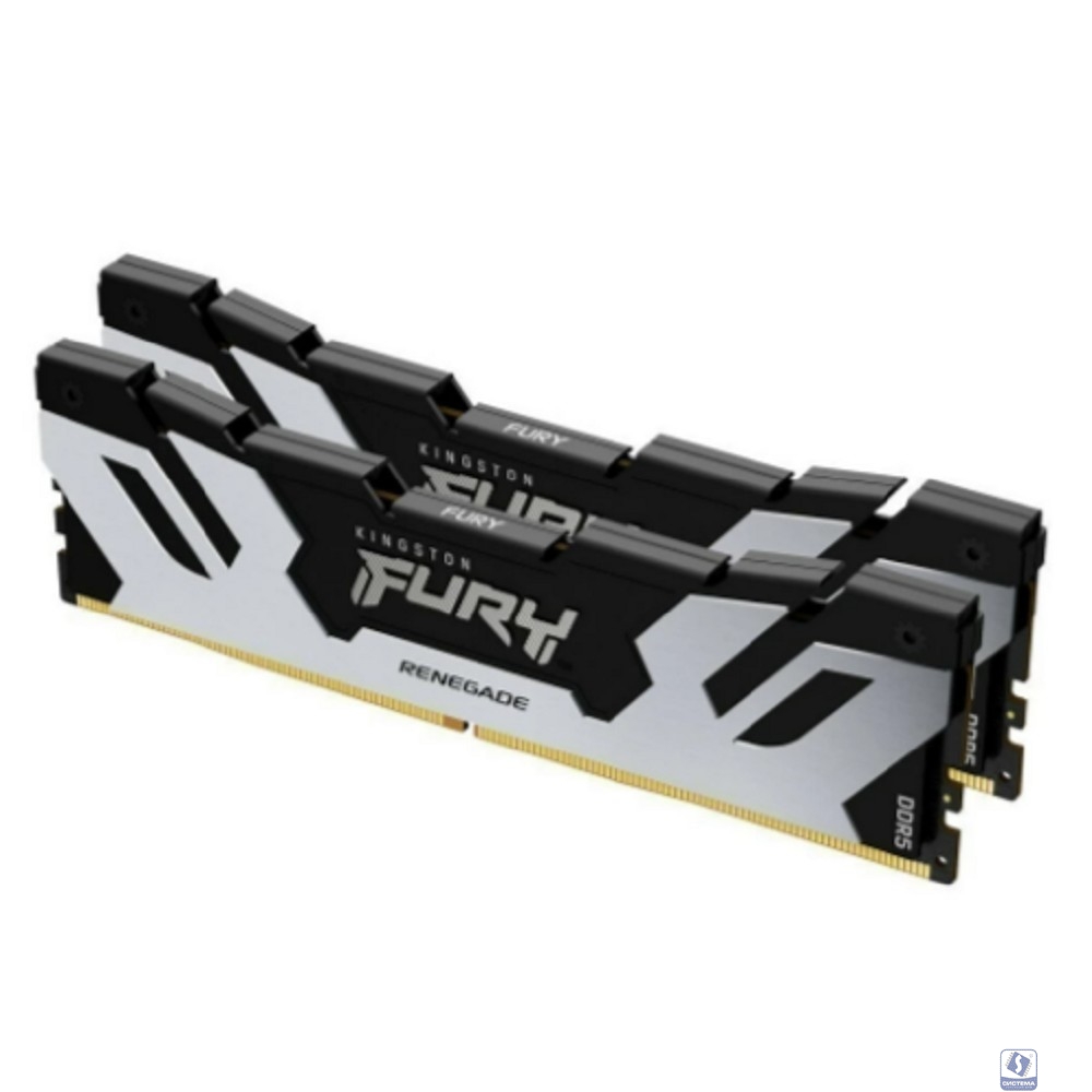 Kingston DDR5 DIMM 2x32GB 6400MHz KF564C32RSK2-64 Fury Renegade Silver XMP RTL Gaming PC5-51200 CL32 288-pin 1.4В kit dual rank с радиатором Ret