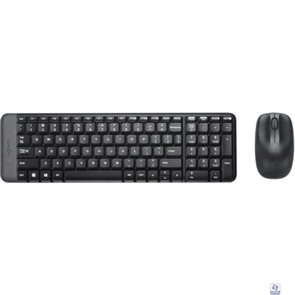 920-003169 Logitech Клавиатура + мышь Wireless Combo MK220 Black USB оригинальная заводская гравировка RU/LAT 