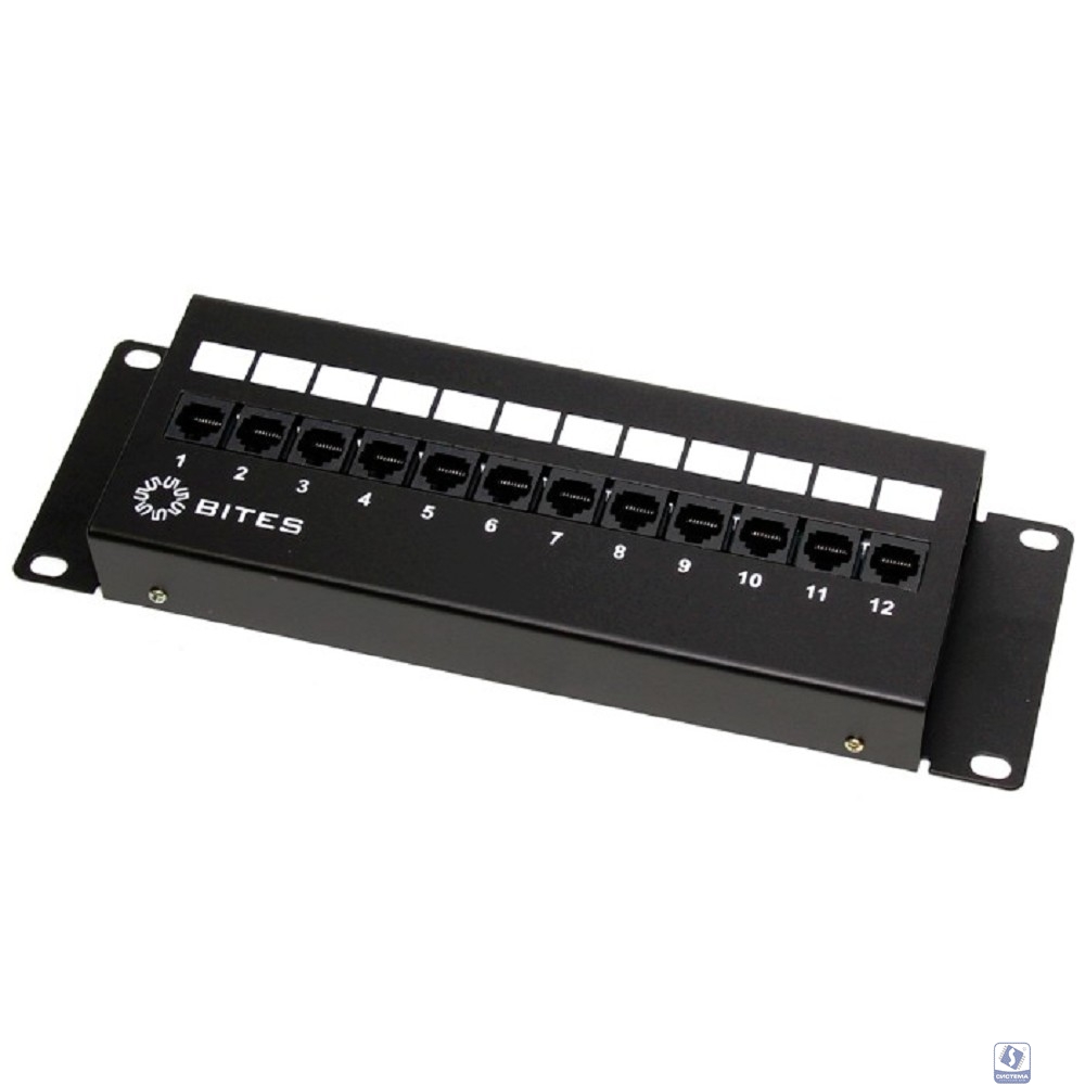 5bites Патч-панель PPU55-08W UTP / 5E / 12P / FRONT DUAL IDC / 2U / L=287MM / WALL