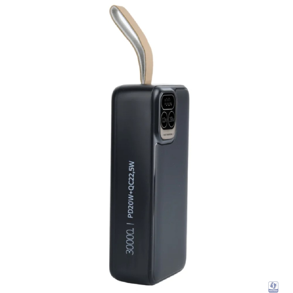 Perfeo Powerbank Atomic Age 30000 mAh/LED дисплей/PD + QC 3.0/Type-C/2 USB/Выход: 5A, max 22.5WBlack (PF_E1478)