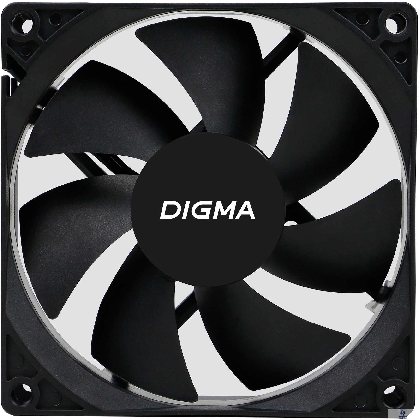 Вентилятор Digma DFAN-90  90мм черный 3-pin 4-pin (Molex)Ret