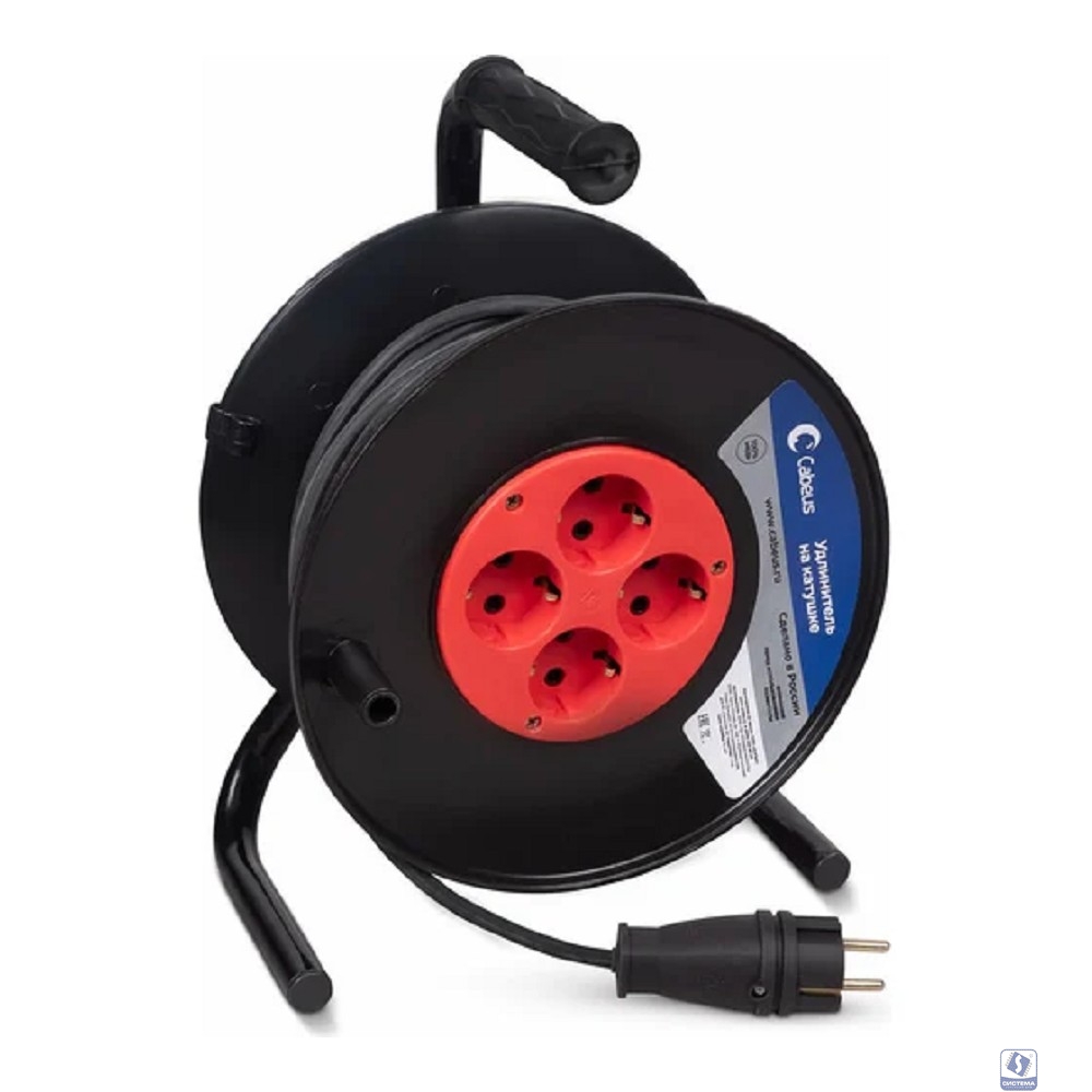 Cabeus EC-C-3.5-FR-G-20 Удлинитель силовой КГ 3500 Вт 20м на катушке (c/з)
