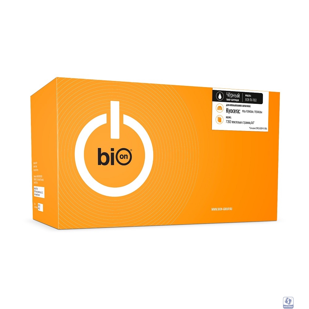 Bion BCR-TK-1160  Картридж для Kyocera Ecosys P2040dn/P2040dw (7200  стр.),Черный, с чипом