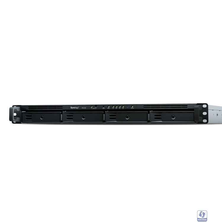 Synology RX418 Модуль расширения Expansion Unit (Rack 1U) for RS818+, RS818RP+, RS816, RS815+, RS815RP+, RS815 up to 4hot plug HDDs SATA(3,5" or 2,5")/1xPS incl eSATA Cbl 