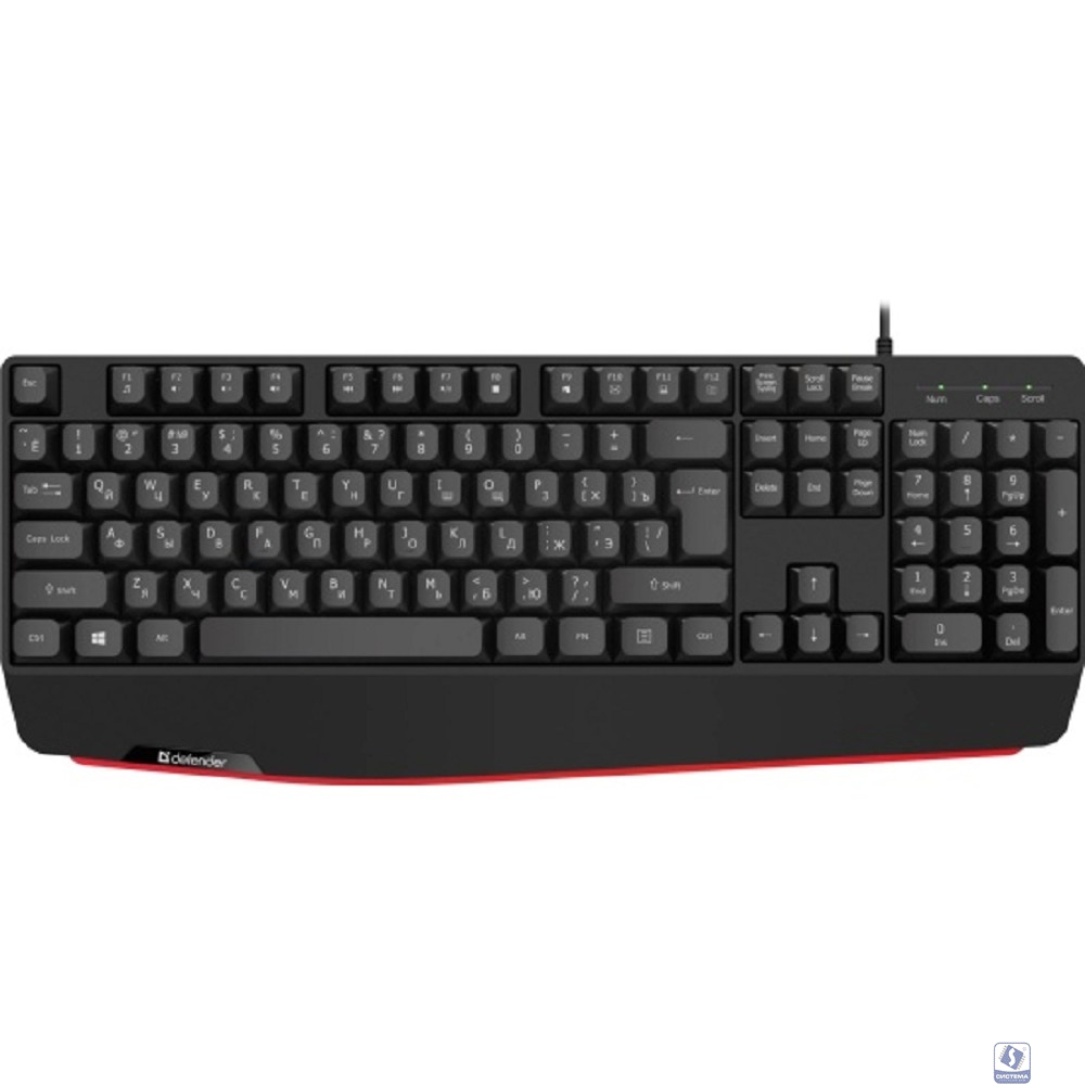 Defender Клавиатура Atom HB-546 RU,черный,104+FN,1.8м 