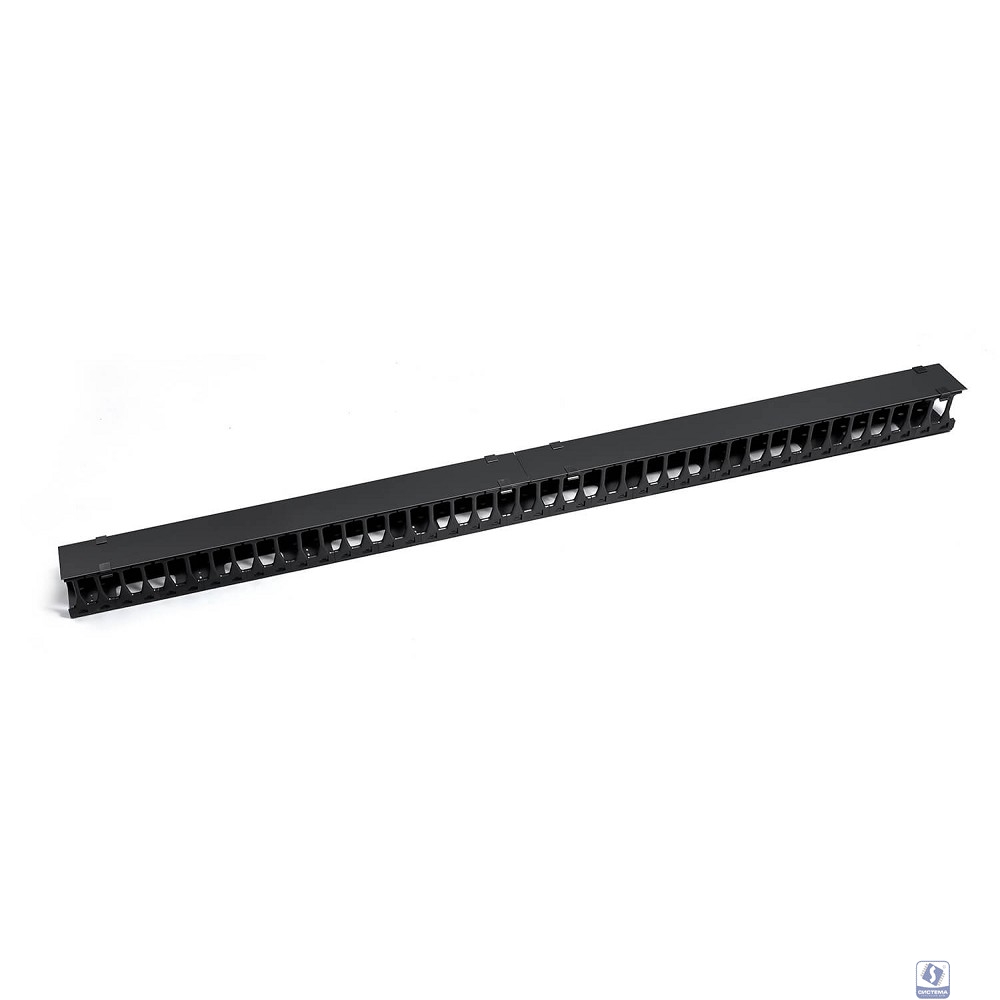 Cabeus VCM-PL-47U-BK Вертикальный кабельный органайзер-гребенка в шкаф 47U, пластиковый, цвет черный (RAL 9004)