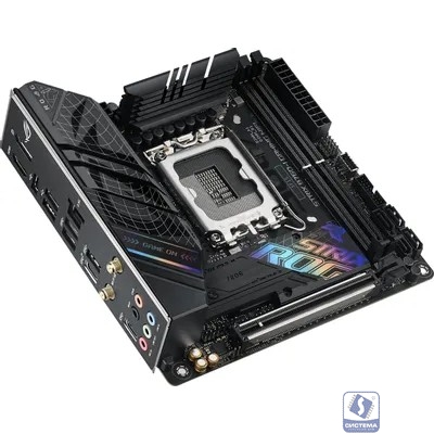 ASUS ROG STRIX B760-I GAMING WIFI  (Socket 1700, mini ITX, 2xDDR5(96GB), DP/HDMI, 1xPCIe 5.0x16, 1xLAN (2.5GbE), Wi-Fi, 4xSATA 6Gb/s, 2xM.2, 2xType-C, 3xUSB 3.2, 3xUSB 2.0)