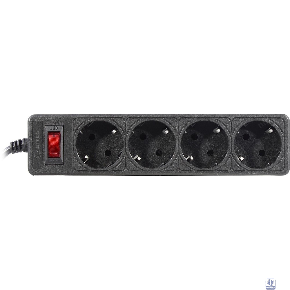 5bites Сетевой фильтр GARDA SP4B-510 4S / 3*0.75MM2 / 1M / BLACK
