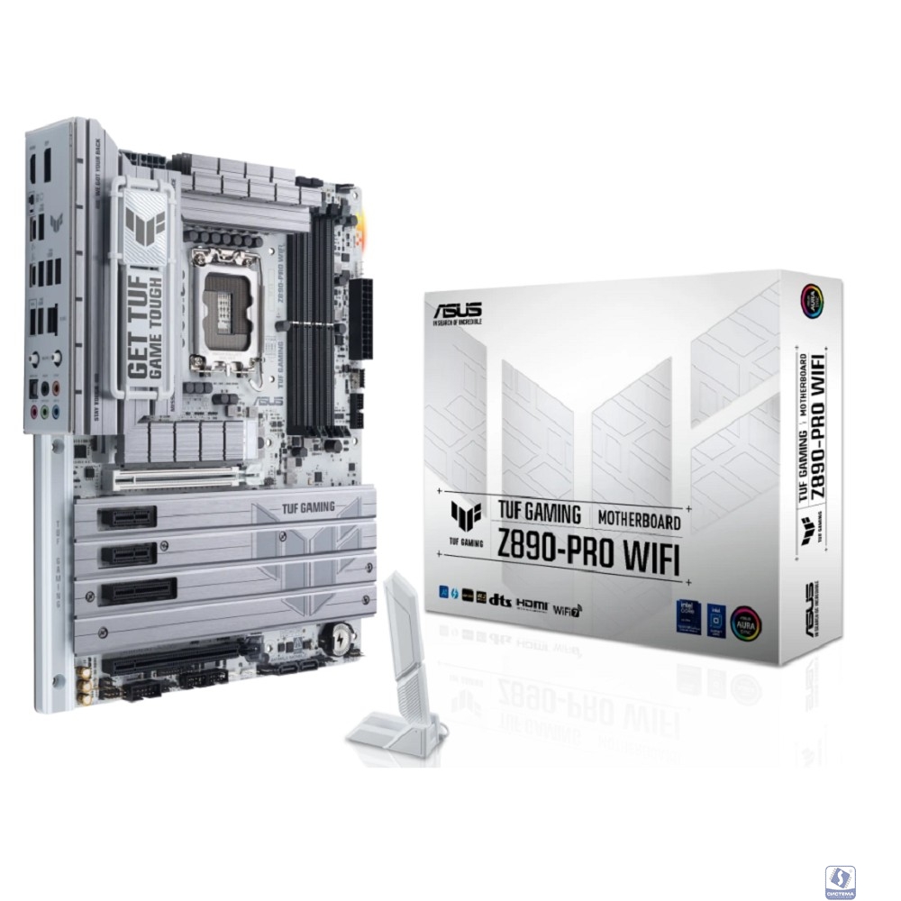 ASUS TUF GAMING Z890-PRO WIFI (LGA1851, Z890, 4*DDR5, 4*SATA, 4*M.2, 6*USB 3.2, 2*PCIx16, 1*PCIx4, 2*PCIx1,  2*Thunderbolt™ 4, HDMI+DP, ATX)