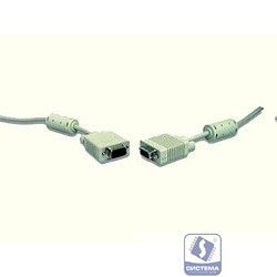 Gembird/Cablexpert CC-PPVGA-10, Кабель VGA Premium  15M/15M, 3.0м, белый, тройной экран, феррит.кольца 