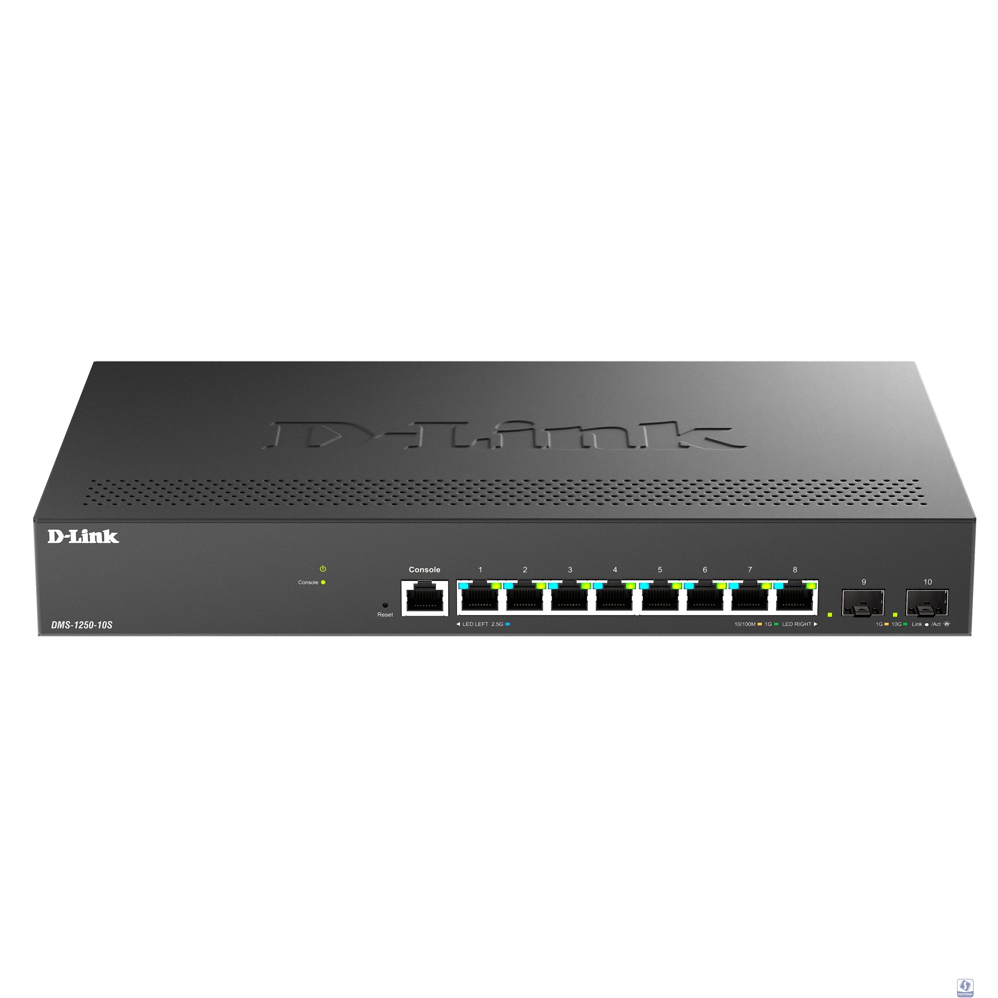 D-Link DMS-1250-10S/A1A/6KV Управляемый L2 коммутатор с 8 портами 10/100/1000/2.5GBase-T и 2 портами 10GBase-X SFP+
