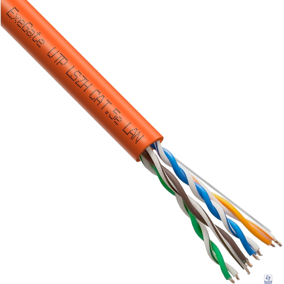 Exegate EX301078RUS Кабель ExeGate UTP4-C5e-CU-S24-IN-LSZH-OR-305-FLUKE UTP 4 пары кат.5e медь, 0.52мм (24AWG), FLUKE® test pass, LSZH, 305м, оранжевый