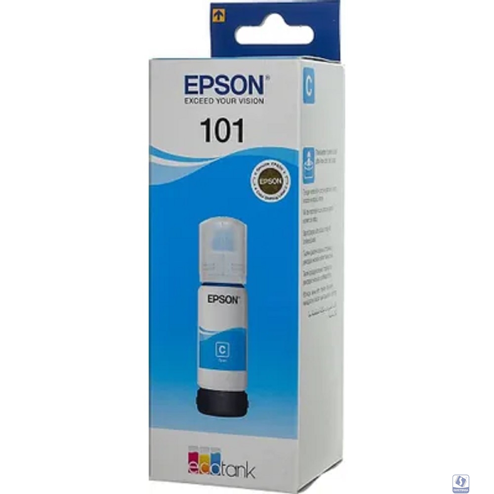 EPSON C13T03V24A  Контейнер 101 с голубыми чернилами для L4150/L4160/L6160/L6170/L6190, L6290 70 мл. 