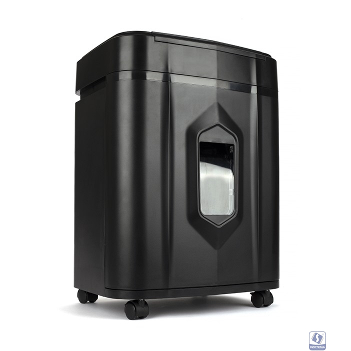 ГЕЛЕОС Уничтожитель документов  АП20-5,   DIN P-5 (5 ур-нь секр.), фрагмент 1,9х12мм,   АВТОПОДАЧА 131 лист  (70г/м2), пл.карты/скрепки/скобы, 20 литра    