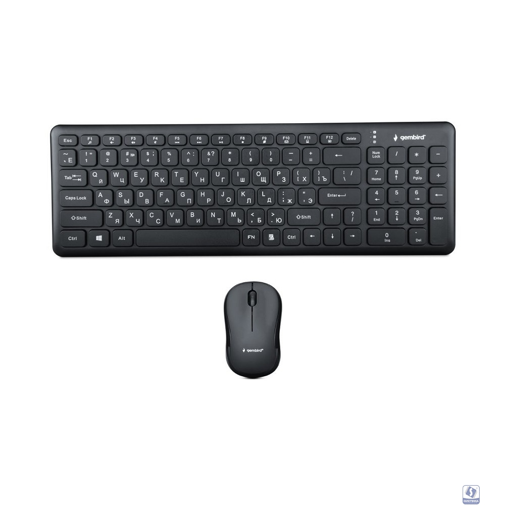 Комплект кл-ра+мышь беспров. Gembird KBS-9200, 2.4ГГц