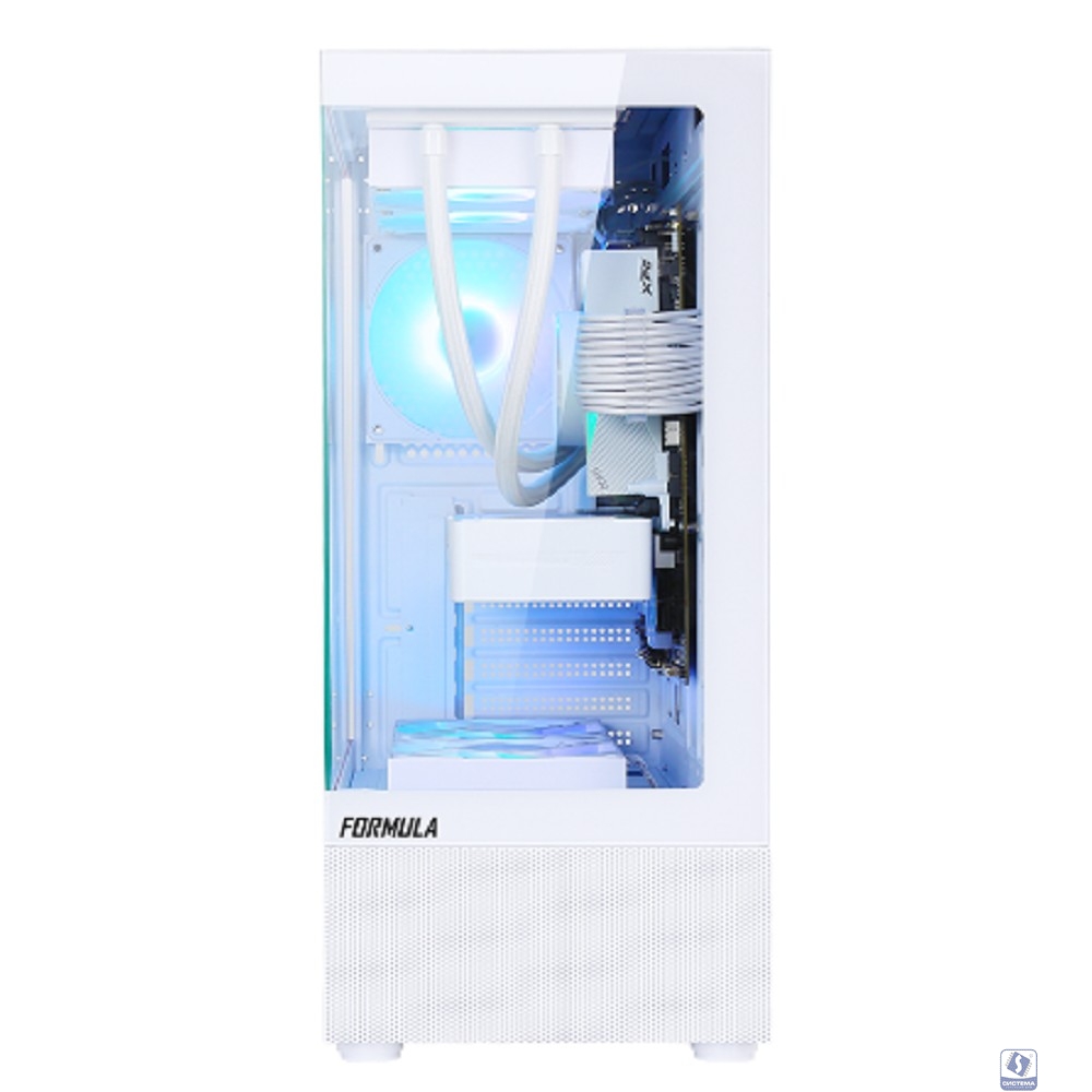 Корпус Formula Crystal Z1 PLUS белый без БП ATX 2x120mm 2xUSB2.0 1xUSB3.0 audio bott PSU