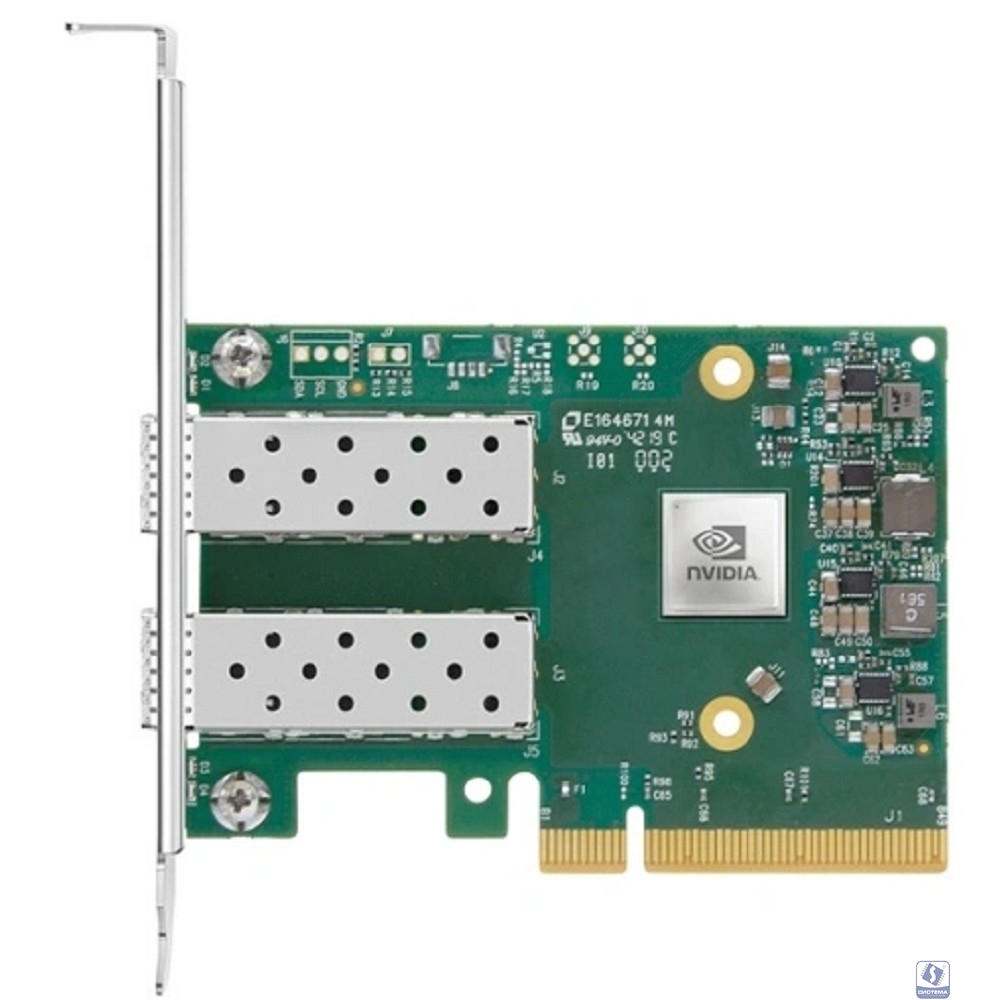 Mellanox MCX631102AN-ADAT ConnectX-6 Lx EN adapter card, 25GbE, Dual-port SFP28, PCIe 4.0 x8, No Crypto, Tall Bracket