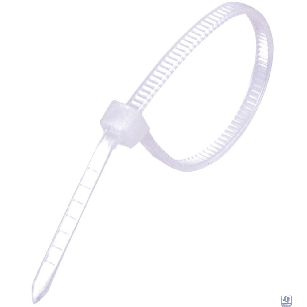 Exegate EX253850RUS Стяжка нейлоновая, неоткрывающаяся. Exegate <CV-200W>, 200мм, упак. 100шт White