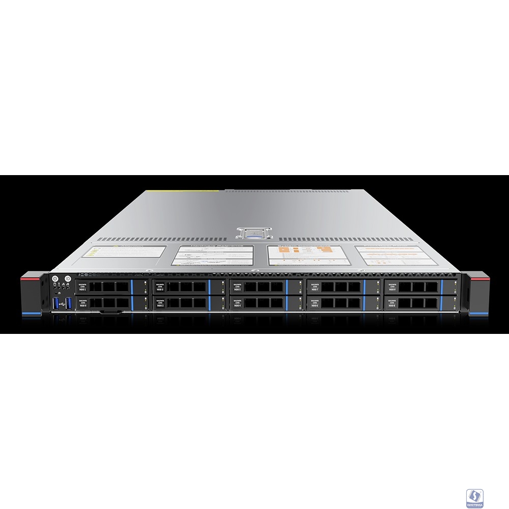 Gooxi SL101-D10R-NV-G4 1U  2xLGA4677 (350W)  ; 32x DDR5; 10x 2.5"(8x SATA/SAS/NVMe + 2x NVMe);  2х M.2 SATA 2280/22110 ;   1xPCIe 5.0x16; 2xPCIe 5.0x8 LP ;  2x OCP3.0 ; no LAN;  IPMI ; RAIL; 2x1300W