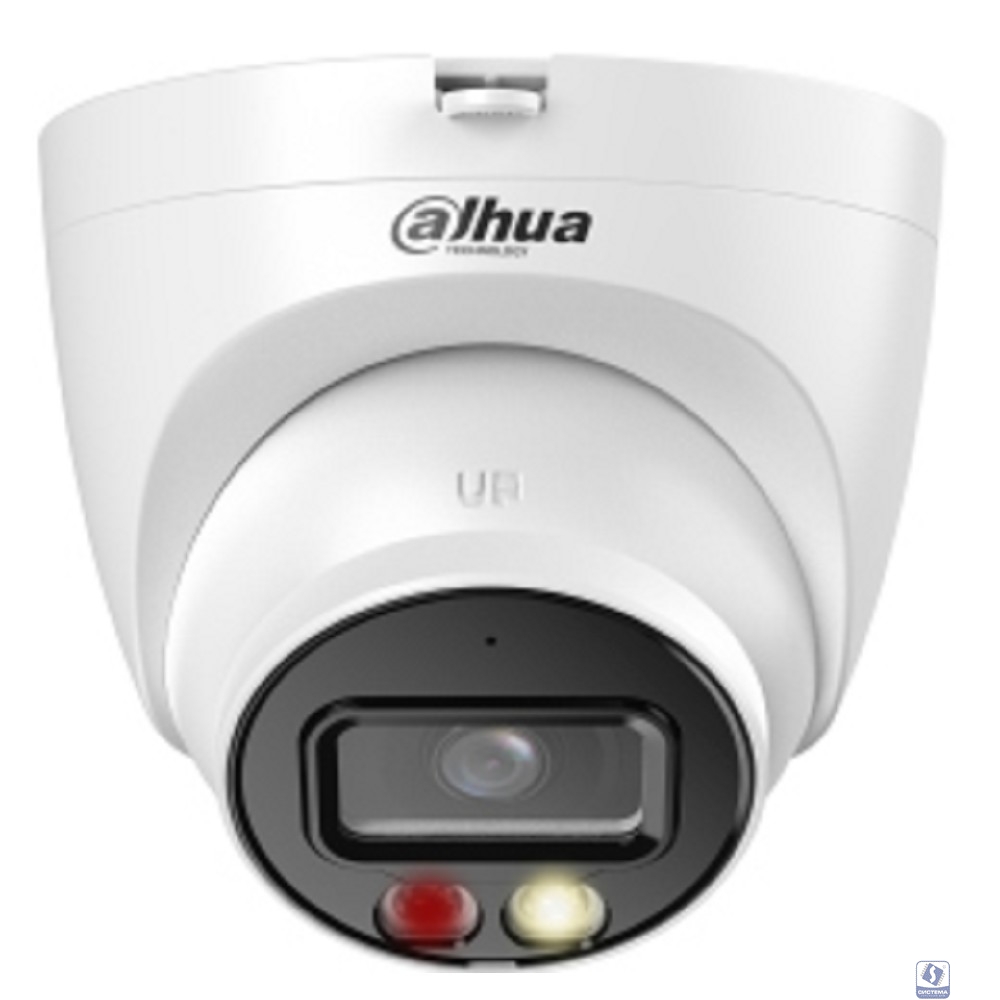 DAHUA DH-IPC-HDW2849TMP-S-IL-0280B Уличная турельная IP-видеокамера SmartDualLight 8Мп, 1/2.7” CMOS, объектив 2.8мм, видеоаналитика, микрофон, ИК 30м, LED 30м, IP67, металл